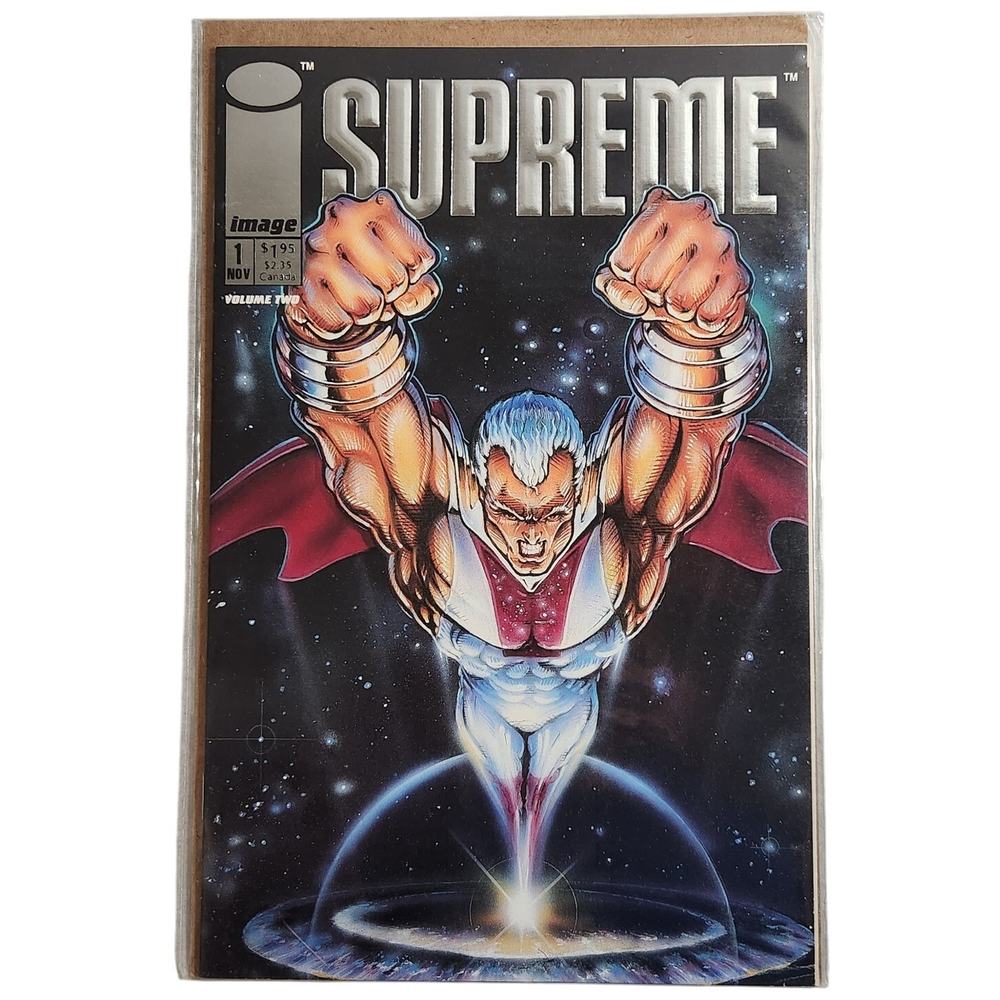 Supreme #1 Volume 2 Silver Logo Embossed Image Comics 1992 NM